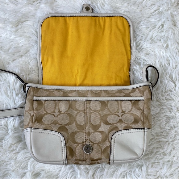 Coach Signature Hadley Field Crossbody Bag White - Picture 9 of 14